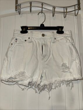 Adriano Goldschmied Distressed Light  Blue Denim Shorts - Women's Summer Short